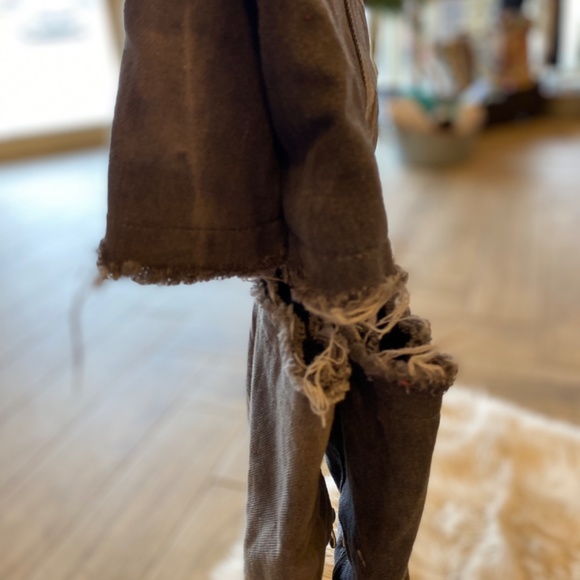 LILIANA open toe Jean material grayish over the knee heeled shoes, size 5.5 - Picture 5 of 11